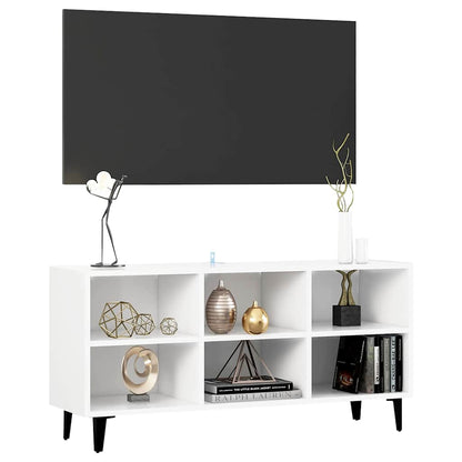 805950 vidaXL TV Cabinet with Metal Legs White 103,5x30x50 cm