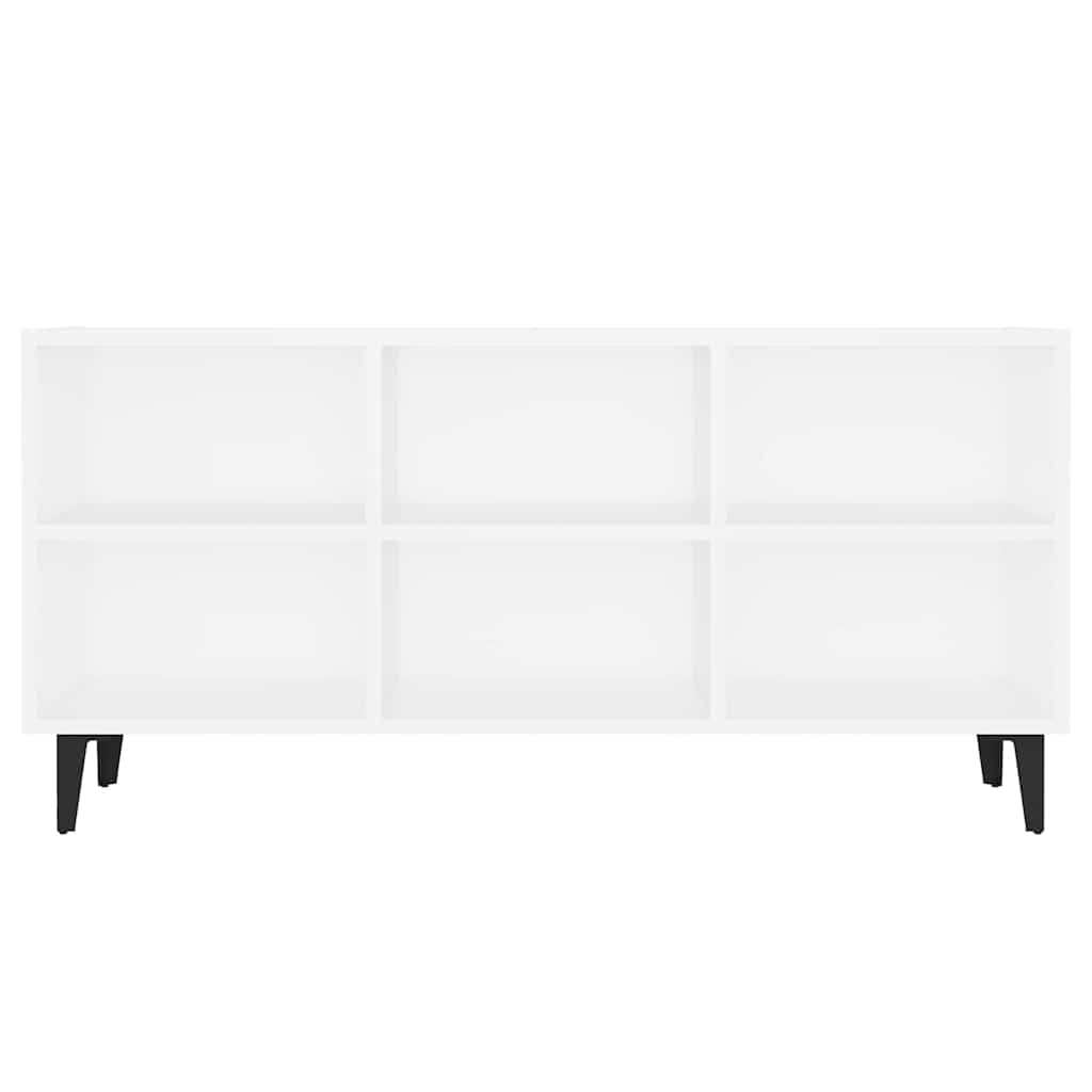805950 vidaXL TV Cabinet with Metal Legs White 103,5x30x50 cm