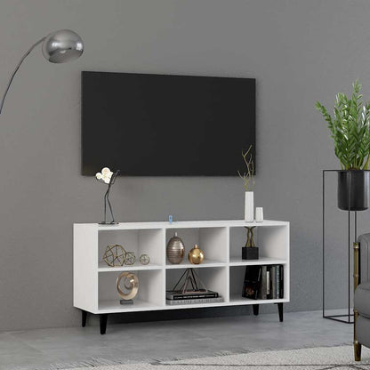 805950 vidaXL TV Cabinet with Metal Legs White 103,5x30x50 cm