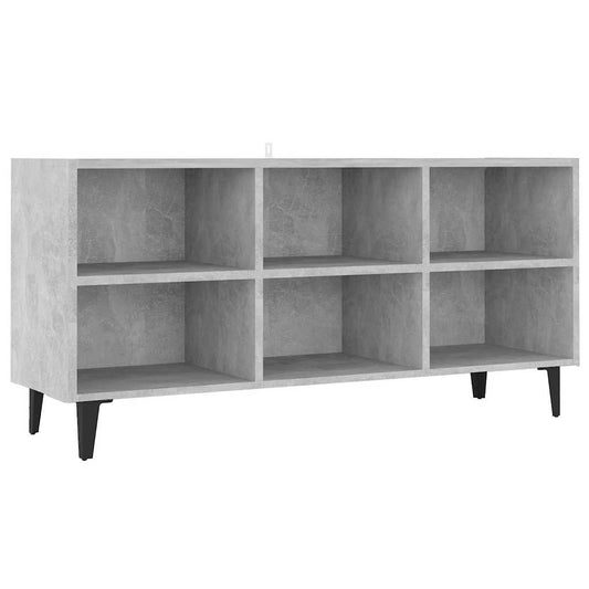 805954 vidaXL TV Cabinet with Metal Legs Concrete Grey 103,5x30x50 cm
