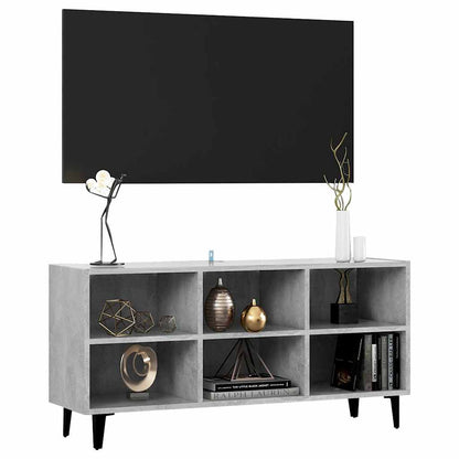 805954 vidaXL TV Cabinet with Metal Legs Concrete Grey 103,5x30x50 cm