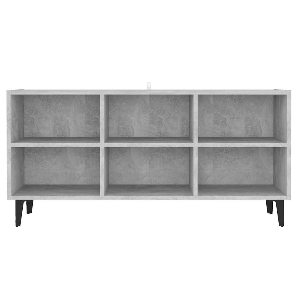805954 vidaXL TV Cabinet with Metal Legs Concrete Grey 103,5x30x50 cm