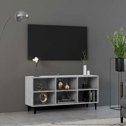805954 vidaXL TV Cabinet with Metal Legs Concrete Grey 103,5x30x50 cm