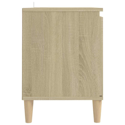 805962 vidaXL TV Cabinet with Solid Wood Legs Sonoma Oak 103,5x35x50 cm