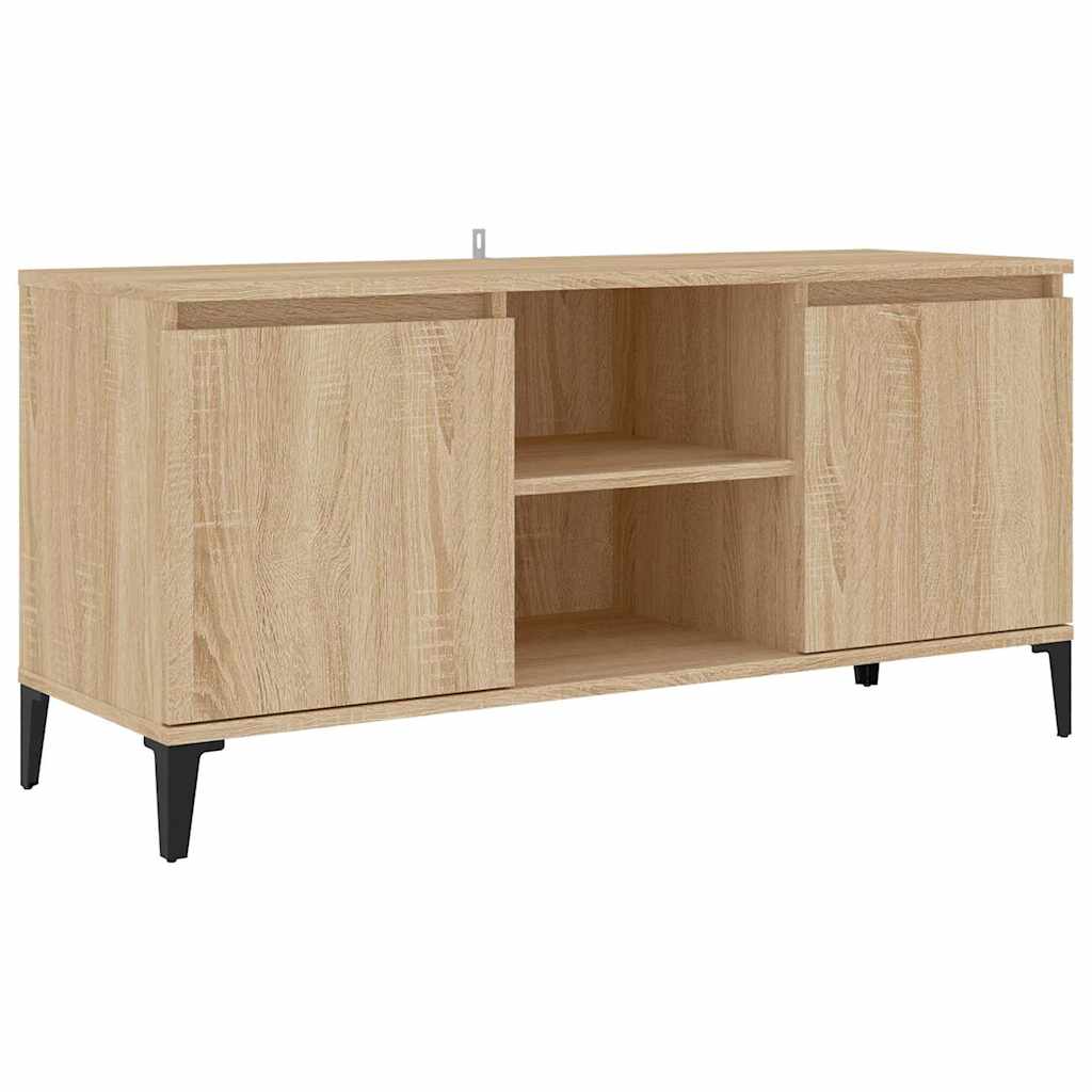 805971 vidaXL TV Cabinet with Metal Legs Sonoma Oak 103,5x35x50 cm