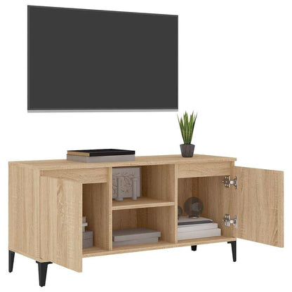 805971 vidaXL TV Cabinet with Metal Legs Sonoma Oak 103,5x35x50 cm