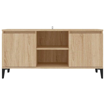 805971 vidaXL TV Cabinet with Metal Legs Sonoma Oak 103,5x35x50 cm