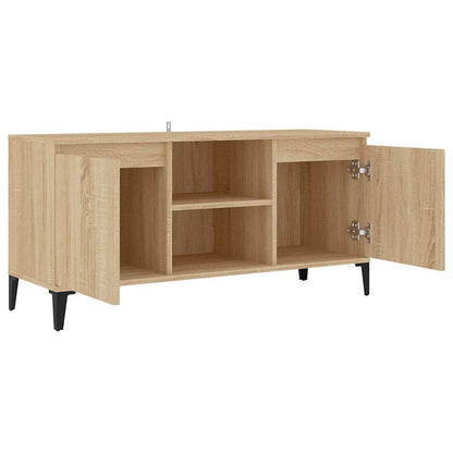 805971 vidaXL TV Cabinet with Metal Legs Sonoma Oak 103,5x35x50 cm