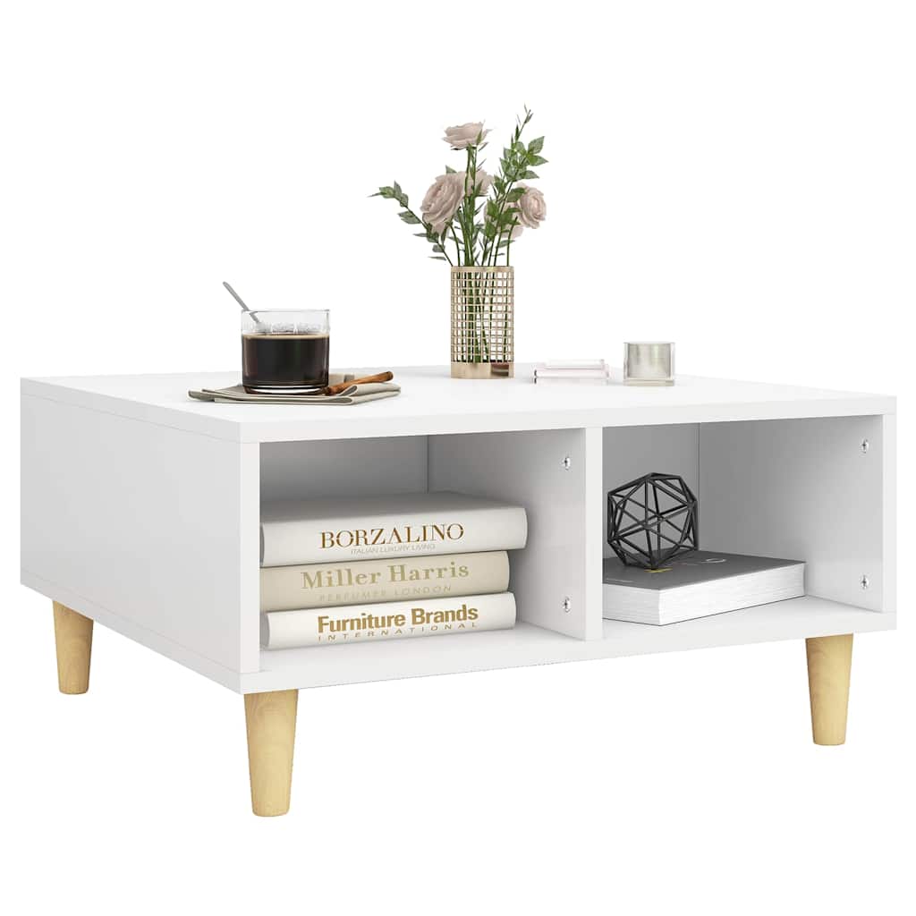 805977 vidaXL Coffee Table White 60x60x30 cm Engineered Wood