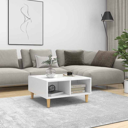 805977 vidaXL Coffee Table White 60x60x30 cm Engineered Wood