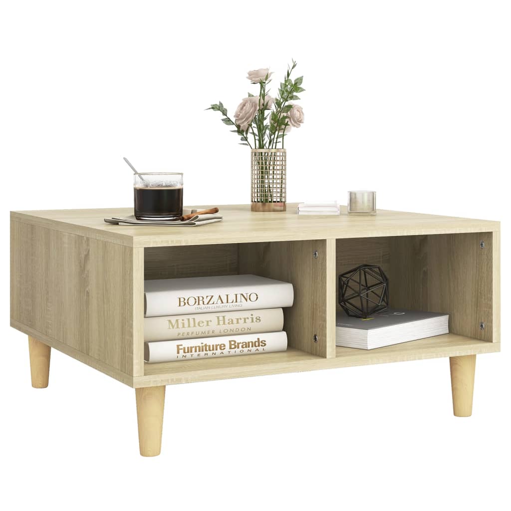 Coffee Table Sonoma Oak 60x60x30 cm Engineered Wood
