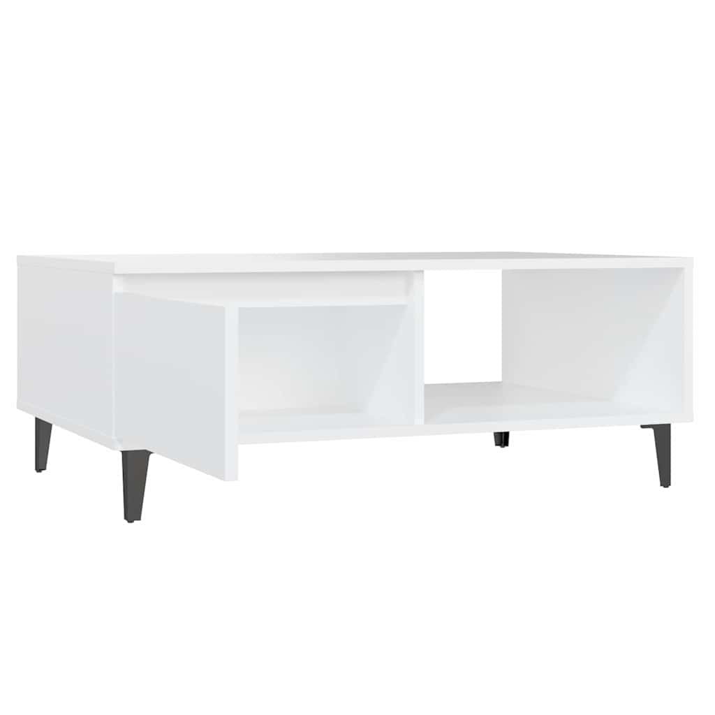 806004 vidaXL Coffee Table White 90x60x35 cm Engineered Wood
