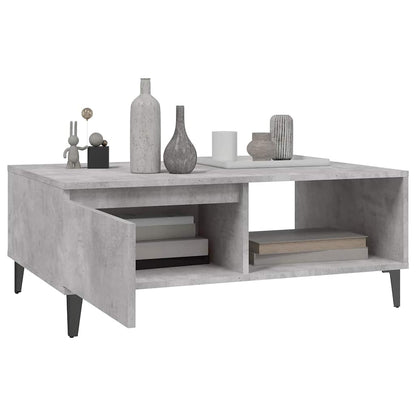 806008 vidaXL Coffee Table Concrete Grey 90x60x35 cm Engineered Wood