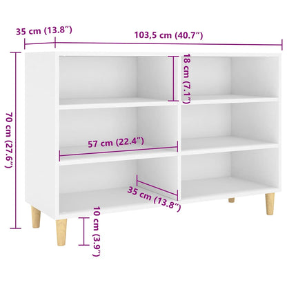 Sideboard White 103,5x35x70 cm Engineered Wood