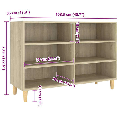 Sideboard Sonoma Oak 103,5x35x70 cm Engineered Wood