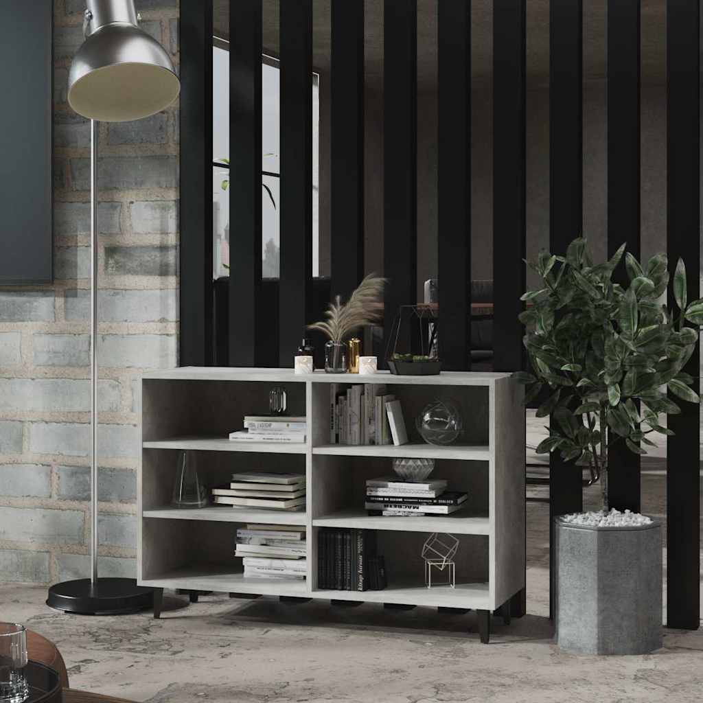 806044 vidaXL Sideboard Concrete Grey 103,5x35x70 cm Engineered Wood