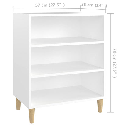 806049 vidaXL Sideboard White 57x35x70 cm Engineered Wood