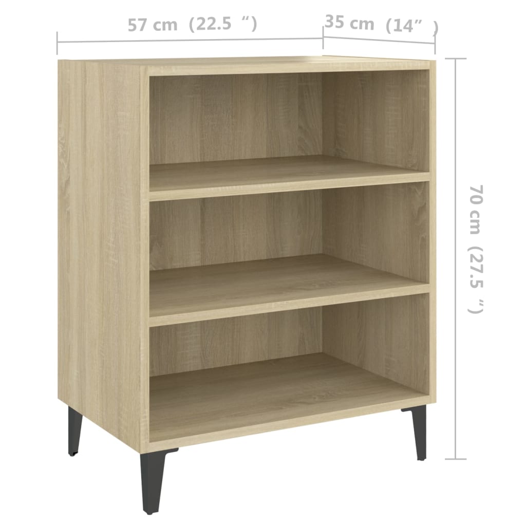 Sideboard | Sonoma Oak | Engineered Wood, Metal | 57 x 35 x 70 cm