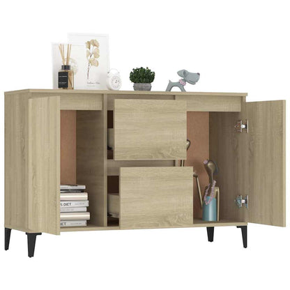 806115 vidaXL Sideboard Sonoma Oak 102x35x70 cm Engineered Wood
