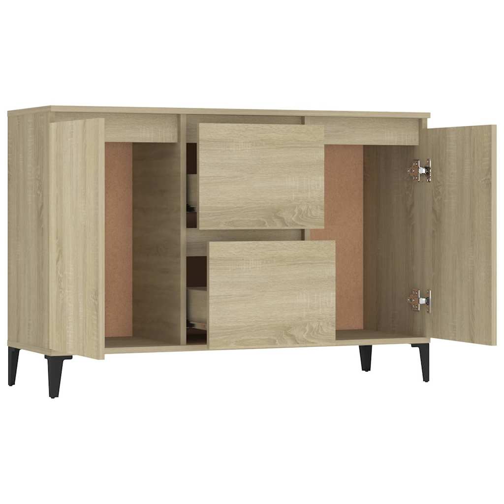 806115 vidaXL Sideboard Sonoma Oak 102x35x70 cm Engineered Wood