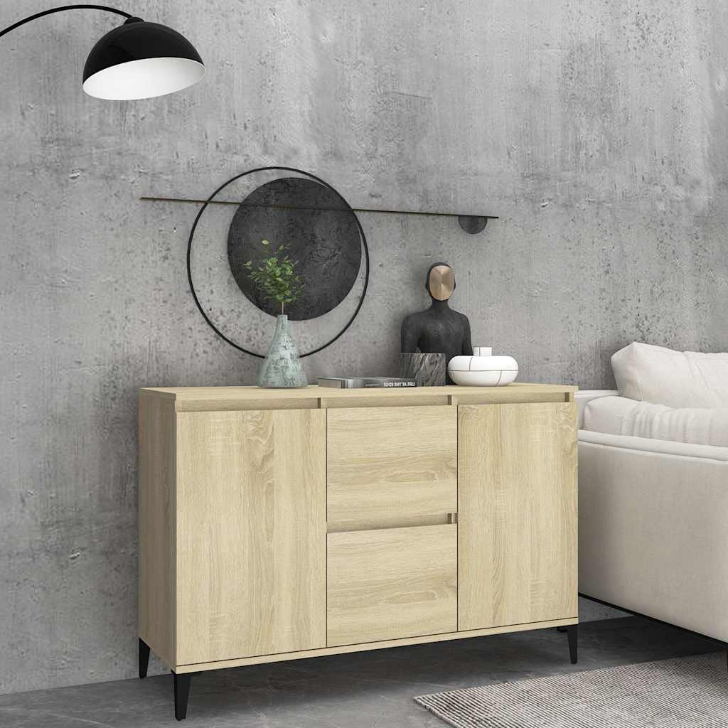 806115 vidaXL Sideboard Sonoma Oak 102x35x70 cm Engineered Wood