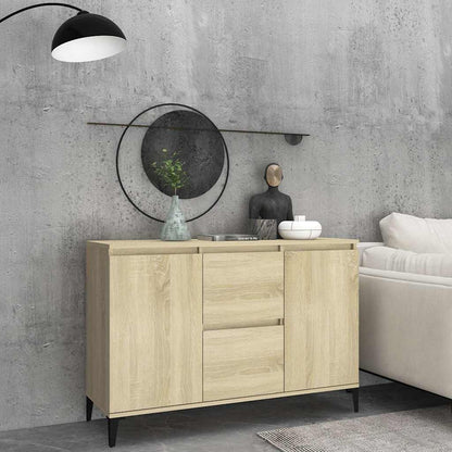 806115 vidaXL Sideboard Sonoma Oak 102x35x70 cm Engineered Wood