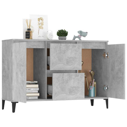 806116 vidaXL Sideboard Concrete Grey 102x35x70 cm Engineered Wood