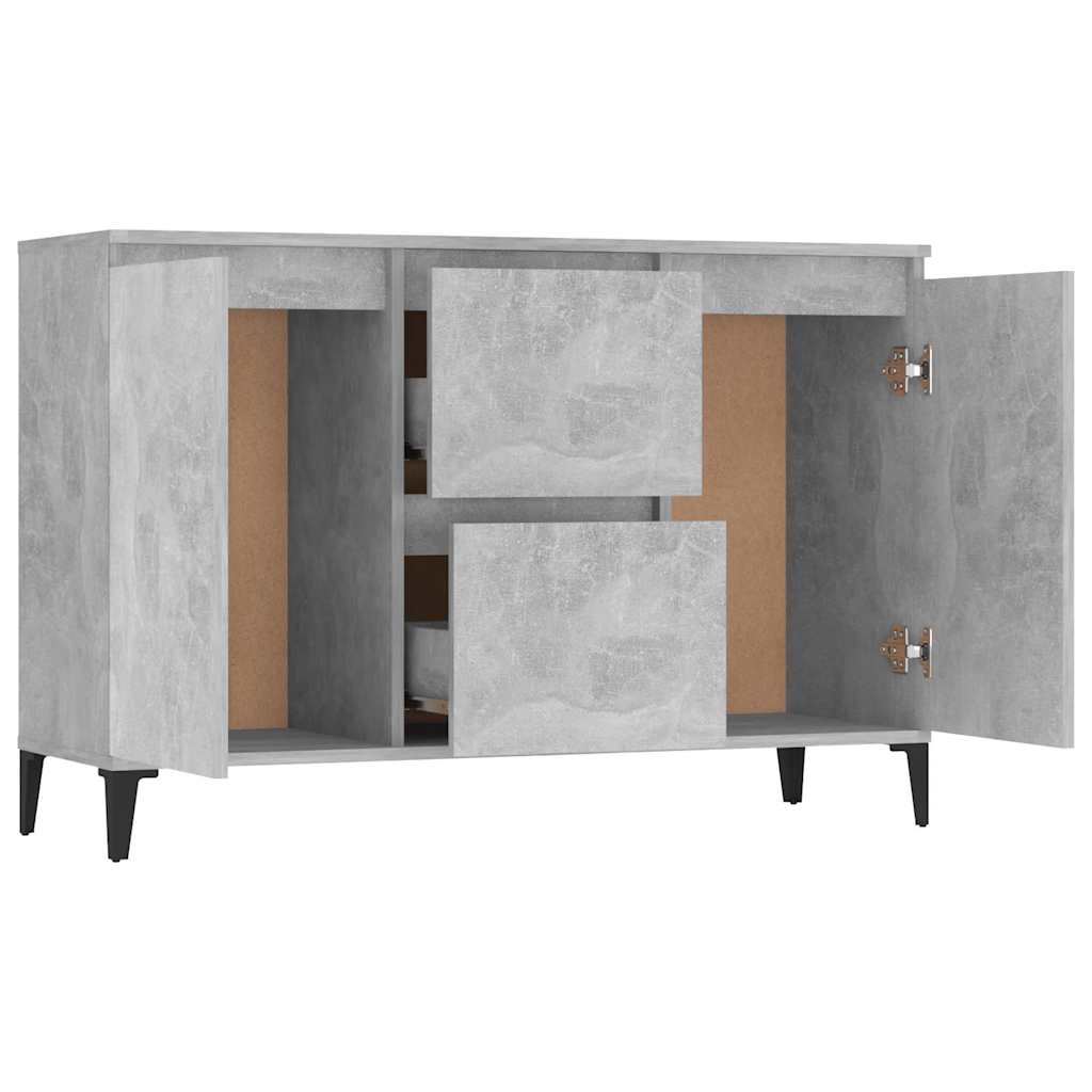 806116 vidaXL Sideboard Concrete Grey 102x35x70 cm Engineered Wood