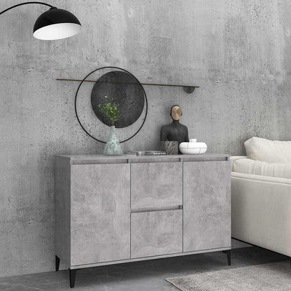 806116 vidaXL Sideboard Concrete Grey 102x35x70 cm Engineered Wood