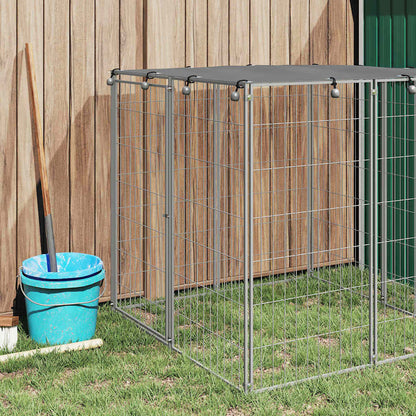 150785 vidaXL Dog Kennel Silver 110x110x110 cm Steel