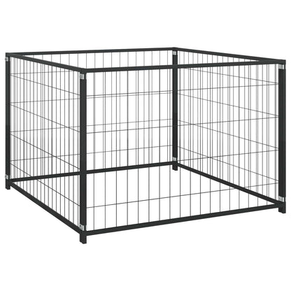 Animal Cage without Door Black 300 x 100 x 70 cm Steel