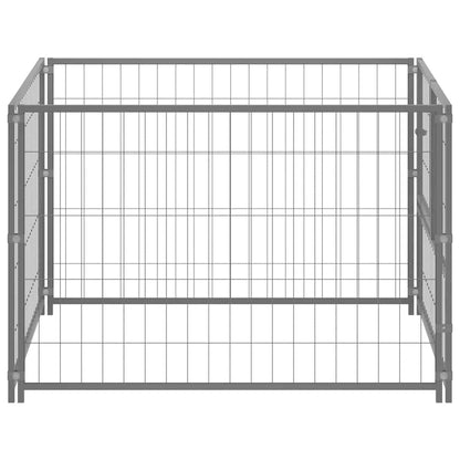 Dog Kennel Silver 100x100x70 cm Steel