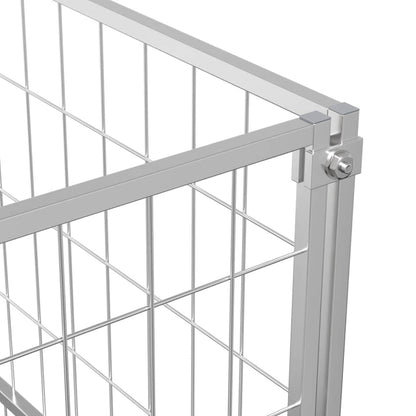Dog Kennel Silver 100x100x70 cm Steel