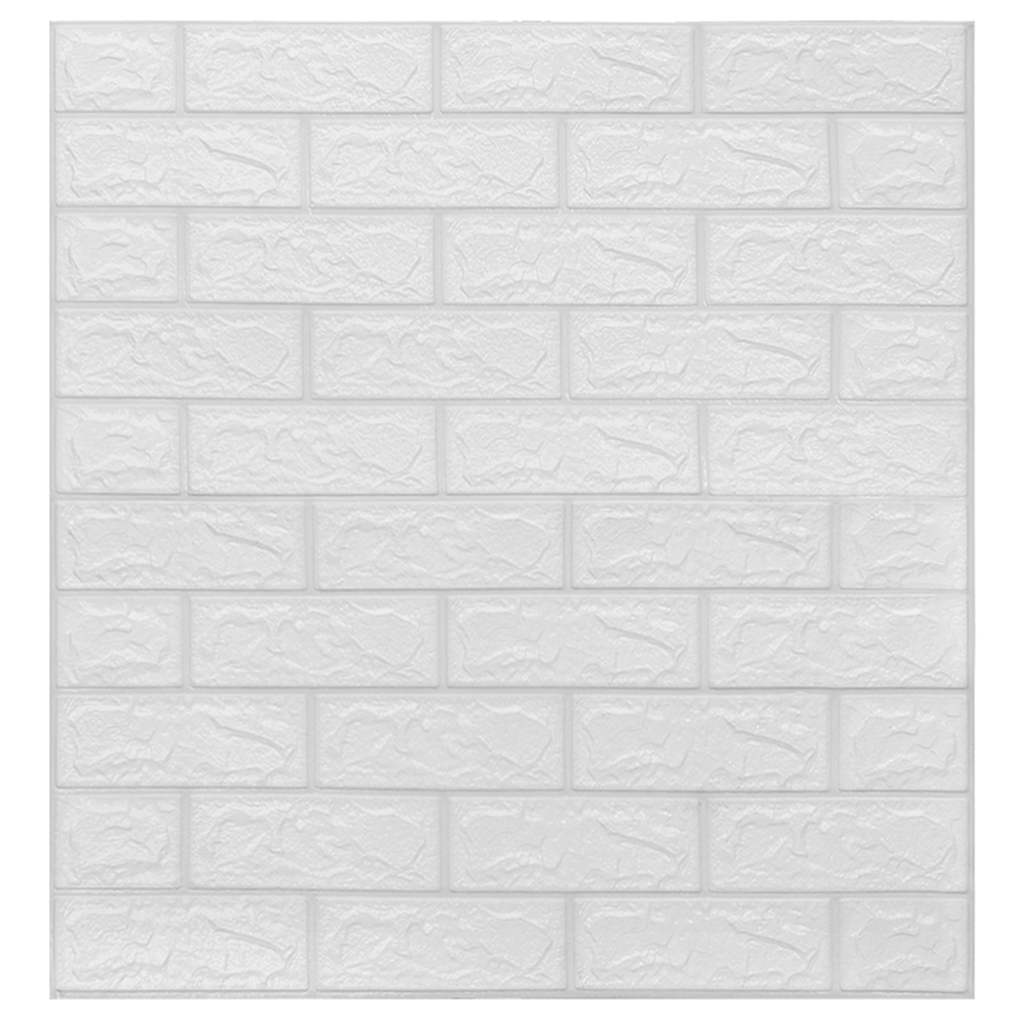 Wallpaper | Set of 10 | White | PE Foam | 70x77 cm | Wallpaper