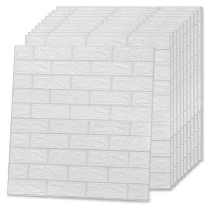 Wallpaper | Set of 10 | White | PE Foam | 70x77 cm | Wallpaper