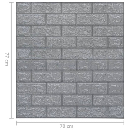 3D Wallpaper Bricks Self-adhesive 20 pcs Anthracite
