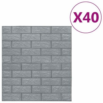 Wallpaper | Set of 40 | Anthracite | PE foam | Large | Wallpaper