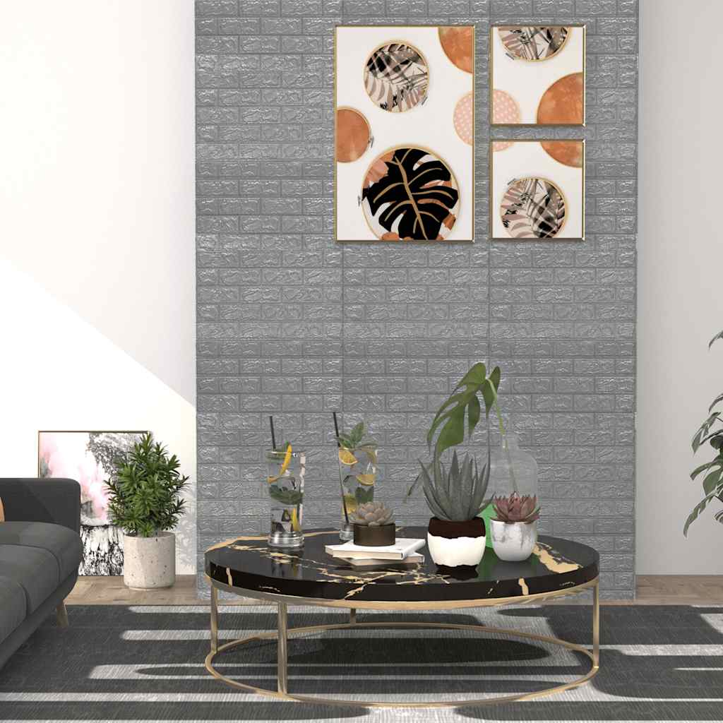 Wallpaper | Set of 40 | Anthracite | PE foam | Large | Wallpaper