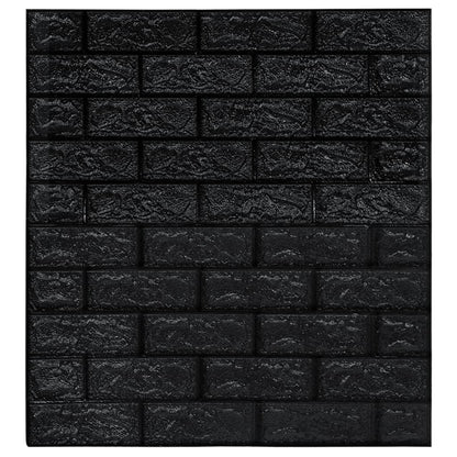 3D Wallpaper Bricks Self-adhesive 10 pcs Black