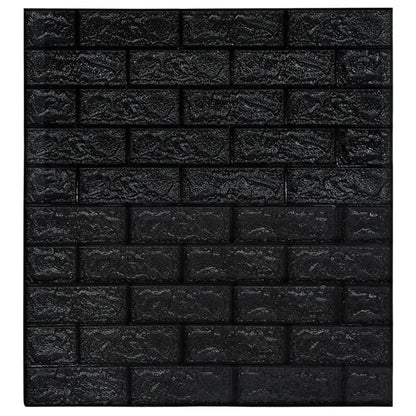 3D Wallpaper Bricks Self-adhesive 20 pcs Black