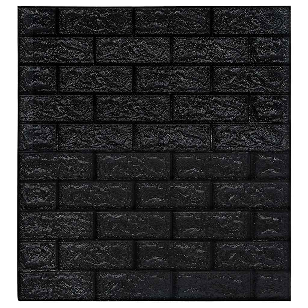 3D Wallpaper Bricks Self-adhesive 40 pcs Black