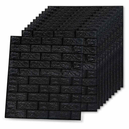 Wallpaper | Set of 40 | Black | PE Foam | 70 x 77 cm | Wallpaper