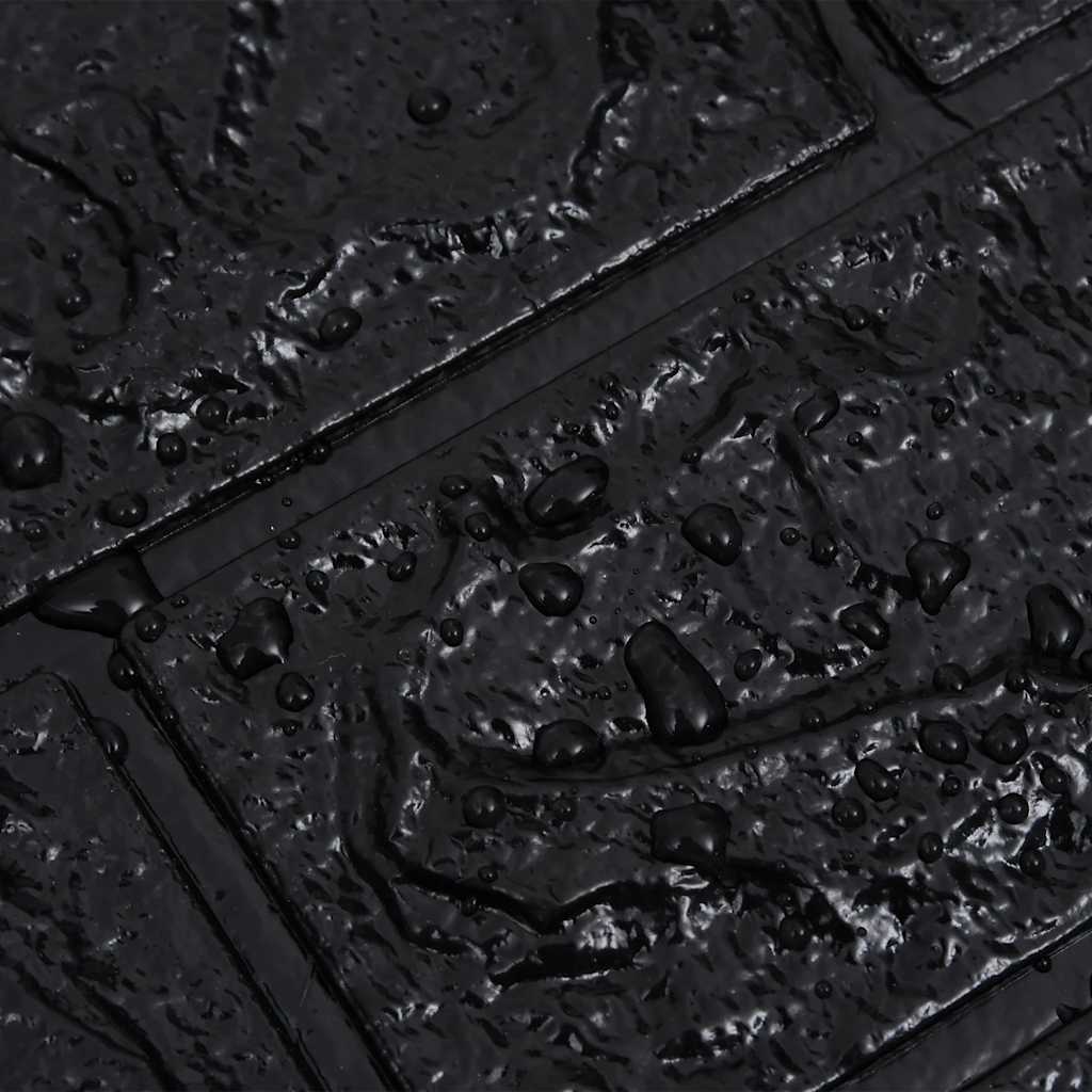 3D Wallpaper Bricks Self-adhesive 40 pcs Black