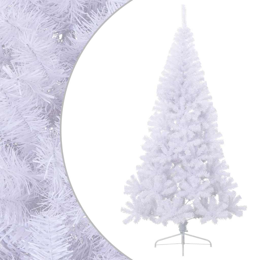 Artificial Half Christmas Tree with Stand White 210 cm PVC