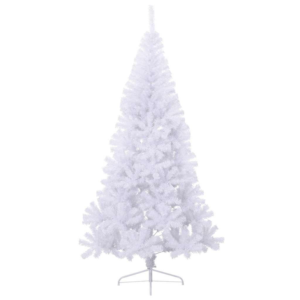 Artificial Half Christmas Tree with Stand White 210 cm PVC
