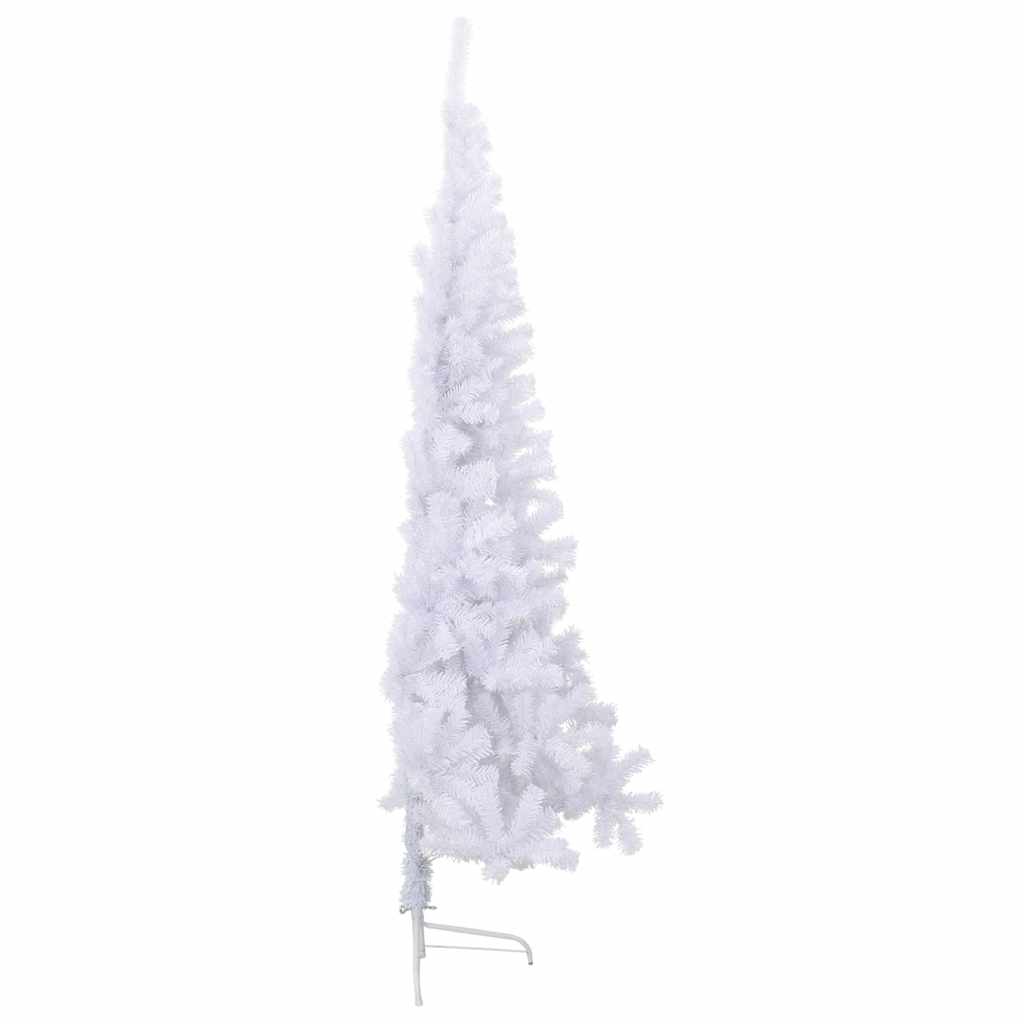 Artificial Half Christmas Tree with Stand White 210 cm PVC