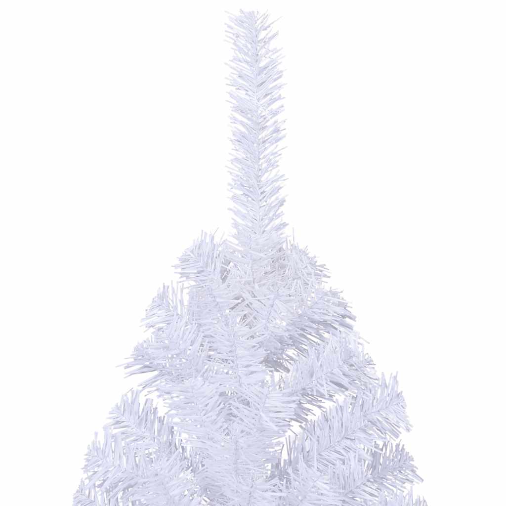Artificial Half Christmas Tree with Stand White 210 cm PVC