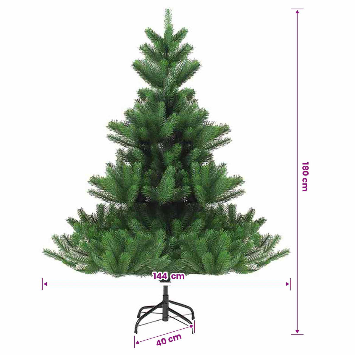 328430 vidaXL Nordmann Fir Artificial Christmas Tree Green 180 cm
