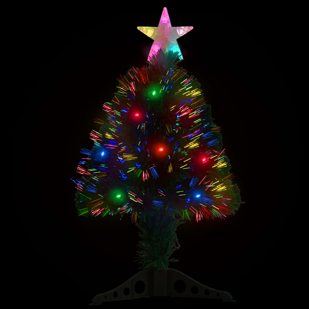 Pre-lit Christmas Tree with Stand&LED 64 cm Fibre Optic