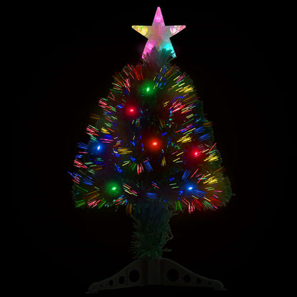 Pre-lit Christmas Tree with Stand&LED 64 cm Fibre Optic